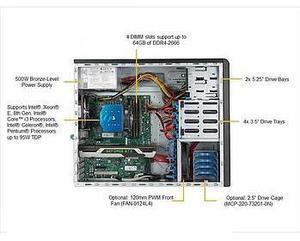 SYS-5039C-T Mid Tower Barebone Single Processor