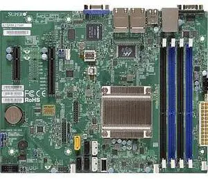 A1SRM-2758F Motherboard MATX Atom C2758 SoC, Up To 64GB DDR3, SATA, Quad Gigabit LAN, VGA