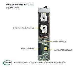 MBI-6118D-T2-PACK MicroBlade Barebone Single Processor