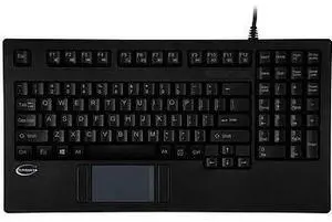 KYB-TP-425UB Rackmount Wired Keyboard With Built-In Touchpad Mouse - Black