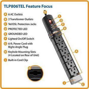 TLP806TEL 8 Outlet Surge Suppressor
