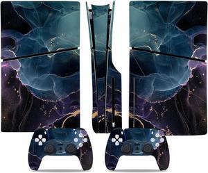 Full Body Vinyl Skin Stickers Decal Cover for PS5 Slim Disc Edition Console and Controllers - Colorful Universe