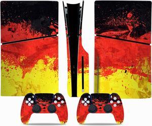 Full Body Vinyl Skin Stickers Decal Cover for PS5 Slim Disc Edition Console and Controllers - Painting