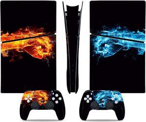 Full Body Vinyl Skin Stickers Decal Cover for PS5 Slim Digital Edition Console and Controllers - Fighting