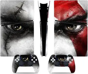 Full Body Vinyl Skin Stickers Decal Cover for PS5 Slim Digital Edition Console and Controllers - Eye