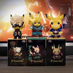 Anime Pokemon Pikachu Cos Bakugou My Hero Academia Katsuki Bakugou Collection Birthday Gifts Decoration Action Figure Statues(All Might)