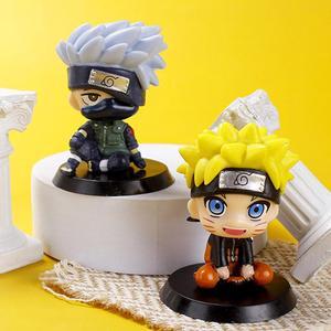 Kawaii Anime Naruto Figure Uzumaki Naruto Kakashi Q Figurals Uchiha Sasuke Itachi Cute Toys Car Desk Decoration Model Doll Gifts(Itachi)