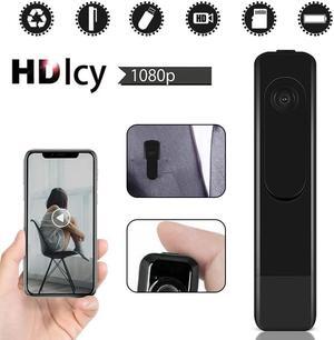 Portable Micro Cam Body Video Audio Recorder USB Voice Recording Pen 1080P back clip Video Audio Recorder One Key Fast Record(Only Camera)(Black)