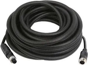 INSEETECH 33FT/10M 4 Pin Aviation Cable with Corrugation Tube Cover, Backup Camera Video Cable, Car Video Aviation Extension Cable for Rear View Camera CCTV System RV Truck Trailer Bus Waterproof