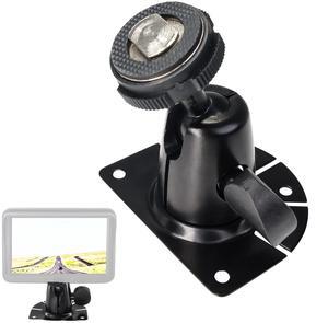 INSEETECH Fan-Shaped Mount for Backup Camera Monitor System - Universal Reverse View Bracket for Car RV Truck Van Display, Metal Construction, Double-Sided Tape, No Drill Easy Install