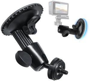 INSEETECH 1/4" Suction Cup Mount - Universal Camera Holder for Dashcams, Action Cameras, Phones & More, 360° Adjustable, Easy Installation & Quick Release