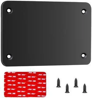 INSEETECH Metal Mounting Plate for Magnetic Wireless Backup Camera, 4.6"x3.1" Metal Base with 2mm Edge, Screw & Double-Sided Adhesive Installation  Compatible with RVs, Trucks, Trailers