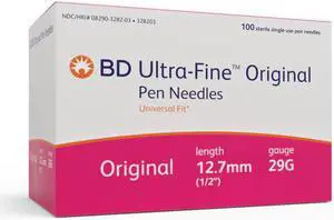 BD Ultra-Fine original insulin pen needle 29 G x 12.7 mm-100