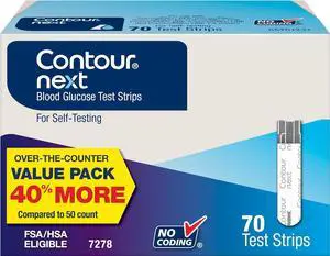 CONTOUR NEXTTest Strips for Diabetes, 70 Count