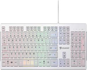 COUGAR VANTAR S WHITE Scissor Gaming Keyboard, with 8 Backlight Effects, only 0.64 inch in height