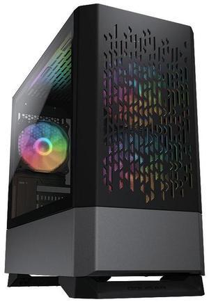 COUGAR MG140 AIR RGB Case, Max. 350mm GPU Length, Max. 280mm Liquid Cooling & Max.160mm CPU Cooler, pre -Installed Fan x 3 pcs, Support Up to 5 Fans, (Black)