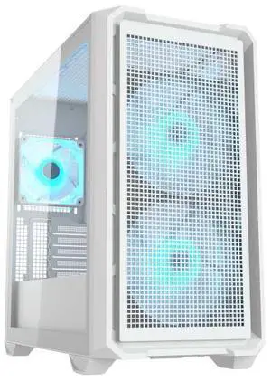 COUGAR MX600 Mini RGB Mini-Tower PC Case  Maximum Cool. Minimum Size.2X 160mm PWM ARGB Fans & PWM Fan Hun Included360mm Radiator SupportMax. GPU Length 380mmReverse Connector Motherboard, White