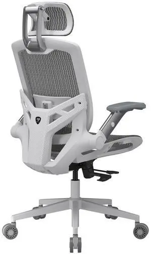 COUGAR Speeder One White - Ergonomic Chair - 2D folding Armrests - Mesh Fabric - Adjustable Headrest & Lumbar Support, White