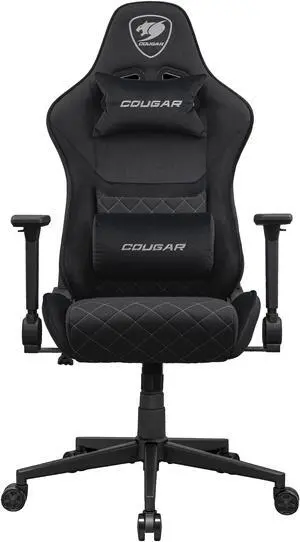 COUGAR Armor One V2 Black F - Gaming Chair - 4D folding Armrests - High-back Structure - Lumbar & Head Pillow - Back pocket, Imitation Linen/Black