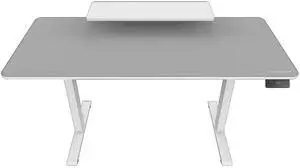 COUGAR E-Star 140 Adjustable Electric Gaming Desk - 2 Memory Presets - Monitor Stand - Cable Management - Full Desk Mousepad - 55", White/140