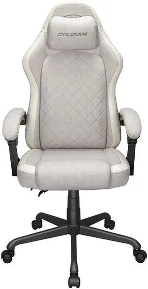 COUGAR Fusion EX Ash F Chair - Suede-like Fabric with Integrated Lumbar Support, Head Pillow Included, Linkage Armrests Sync with Backrest, Mute Wheels COUGAR Fusion EX Ash F Chair - Suede-like Fabric with Integrated Lumbar Support, Head Pillow Included, Linkage Armrests Sync with Backrest, Mute Wheels