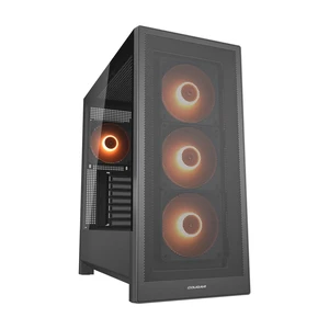 COUGAR MX230 RGB Mid-Tower Case, 120mm ARGB Fan x4 Preinstalled, 400mm Graphic Card Supported, 360mm Water Cooling Supported, All-metal Front Mesh Panel, Black COUGAR MX230 RGB Mid-Tower Case, 120mm ARGB Fan x4 Preinstalled, 400mm Graphic Card Supported, 360mm Water Cooling Supported, All-metal Front Mesh Panel, Black