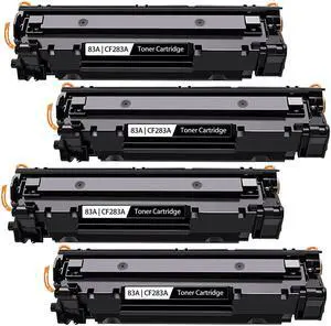 4 Pack New Toner Cartridge For HP 83A CF283A Compatible with HP LaserJet Pro MFP125 125a 25nw 127fn 127fs 127fw 201dw 201n 225dn 225dw