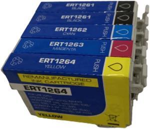 5 Pack High-Yield Black Cyan Magenta Yellow Ink Cartridge For Epson 126 1261 - 1264 Compatible with Epson WorkForce WF 3520 3540 7010 7510 60 435 545 630 633 635 645 840 845 Stylus NX430 330