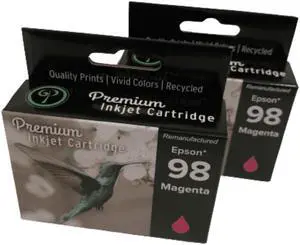 2 Pack High-Yield Magenta Ink Cartridge For Epson 98 & 99 T0983 Compatible with Epson Artisan 700 710 725 730 800 810 835 837