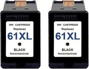2 Pack High-Yield Black Ink Cartridges For HP CH563WN 61XL Compatible For Use With HP DeskJet 1056 1510 1512 2050 2510 2512 2514 2540 2542 2544 2646 2547 OfficeJet 2620 2621 4630 4632 4635 More