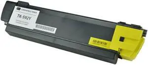 New Compatible Yellow Toner Cartridge For Kyocera Mita TK592Y TK-592Y Container For use with Kyocera Mita Ecosys M6026cidn 6526cdn 6526cidn P6026cdn FS-C2026MFP 2126MFP 2126MFP 2526MFP