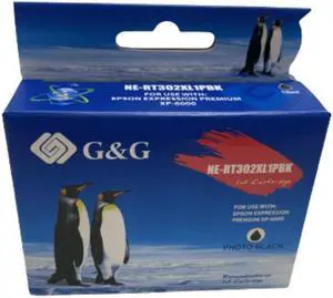 High-Yield Photo-Black Ink Cartridge For Epson 302XL T302XL120 Compatible with Epson Expression Premium XP-6000 XP-6100