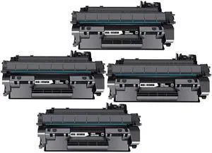 4 Pack New Toner Cartridge For HP 05X CE505X Compatible with HP LaserJet Pro P2050 P2055 P2055d P2055dn P2055x