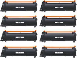 8 Pack New High-Yield Toner Cartridge For Brother TN660 TN630 Compatible For Use With Brother DCP-L2500D 2520DW 2540DN HL-L2300D 2305W 2320D MFC-L2680W 2685DW More