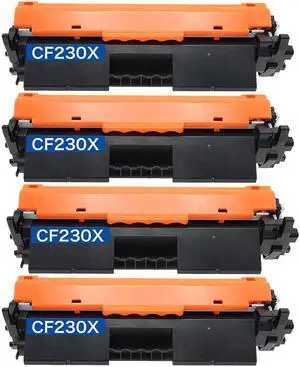 4 Pack New High-Yield Toner Cartridge For HP 30X CF230X Compatible with HP LaserJet Pro M203dn M203dw MFP M227d M227fdn M227fdw M227sdn