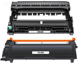 Toner & Drum Unit Combo for TN660 Toner & DR630 Drum Compatible with Brother DCP-L2500D 2520DW 2540DN HL-L2300D 2305W 2320D MFC-L2680W 2685DW 2700DN and More
