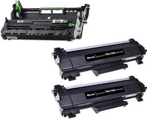 2 Pack TN760 Toner Cartridge + DR730 Drum Unit For Brother HL-L2350DW L2390DW L2395DW L2370DW DCPL2550DW MFC-L2710DW L2750DW HL-L2370DW XL MFC-L2750DW XL