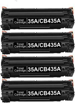4 Pack New Toner Cartridge For HP 35A CB435A Compatible with HP LaserJet Pro P1002 P1003 P1004 P1005 P1006 P1009