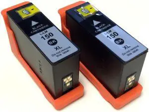 2 Pack High-Yield Black Ink Cartridge For Lexmark 150XL Compatible with Lexmark Pro715 Pro915 S315 S415 S515