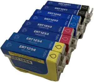 8 Pack Black Cyan Magenta Yellow Ink Cartridge For Epson 124 1241 - 1244 Compatible with Epson Stylus NX125 127 130 230 330 420 430 WorkForce 320 323 325 435