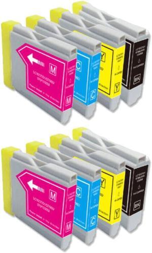 8 Pack Black Cyan Magenta Yellow Ink Cartridge For Brother LC51 LC-51 Compatible with Brother DCP 130C 330C 350C 540CN 560CN Intellifax 1360 1860C 1960C 2480C 2580C MFC 230C 240C 3360C 440CN Series