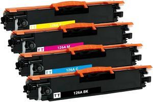 4 Pack New Black Cyan Magenta Yellow Toner Cartridge For HP 126A CE310A CE311A CE312A CE313A Compatible with HP Color LaserJet Pro M275nw 175a 175nw CP1025 CP1025nw