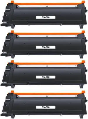 4 Pack New High-Yield Toner Cartridge For Brother TN660 TN630 Compatible For Use With Brother DCP-L2500D 2520DW 2540DN HL-L2300D 2305W 2320D MFC-L2680W 2685DW More