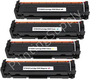 4 Pack New High-Yield Black Cyan Magenta Yellow Toner Cartridge For HP 202X CF500X-CF503X Compatible with HP Color LaserJet Pro M254dw M254dn M254nw MFP M280nw MFP M281cdw MFP M281fdn MFP M281fdw