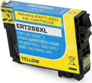 High-Yield Yellow Ink Cartridge with Chip Showing Ink Level Compatible with Epson 288XL T288 for Epson Expression XP-330 340 430 434 440 460