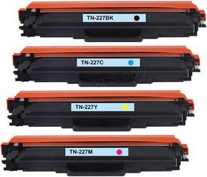 4 Pack High Yield Black Cyan Yellow Magenta Toner Cartridge For Brother TN227(TN227BK, TN227C, TN227Y, TN227M) Compatible With Brother HL-L3210CW, HL-L3230CDW, HL-L3270CDW, HL-L3290CDW