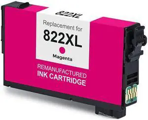 G & G Magenta Ink Cartridge Replacements for Epson 822XL High Yield: T822XL320 Magenta, For Use in WorkForce Pro WF-3820, WF-4820, WF-4830, WF-4834