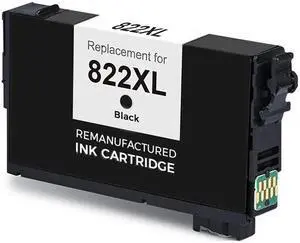 G & G Black Ink Cartridge Replacements for Epson 822XL High Yield: T822XL120 Black, For Use in WorkForce Pro WF-3820, WF-4820, WF-4830, WF-4834