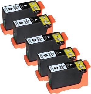5 Pack Black Ink Cartridge For Dell Series 31 Compatible with Dell V525w V725w