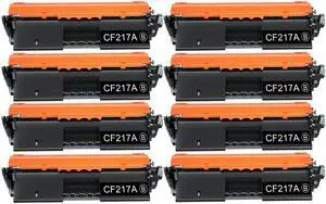 8 Pack New Black Toner Cartridge For HP 17A CF217A Compatible with HP LaserJet Pro M102A M102W MFP M130A M130NW M130FN M130FW